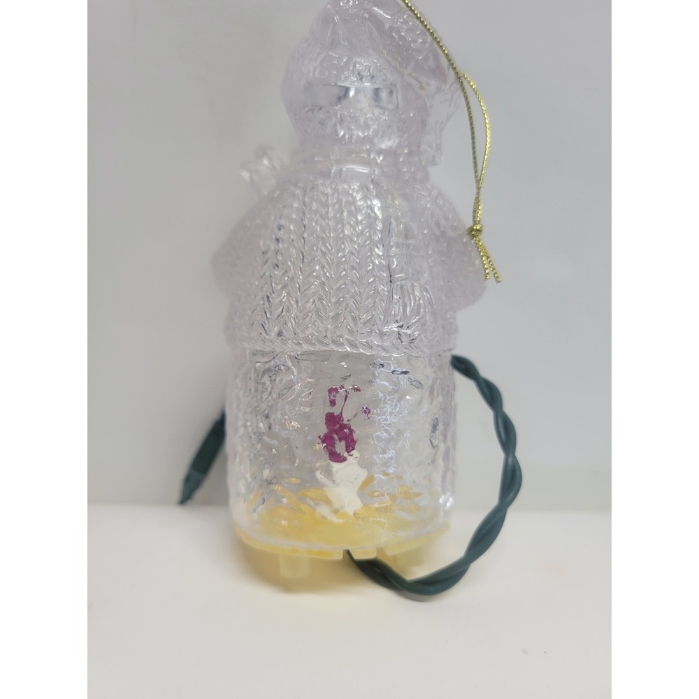 Vintage Light‎ Up Snowman Christmas Ornament with Green Wire Light